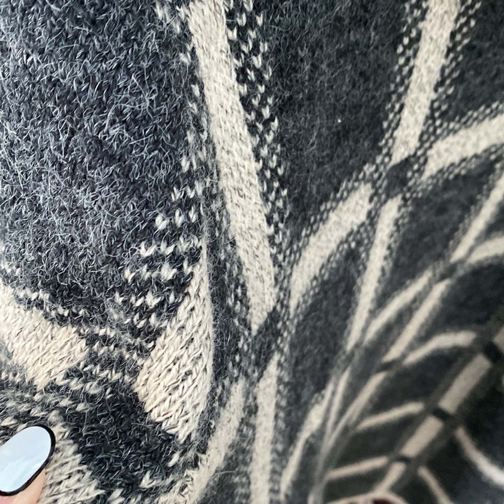 Hooded Gray Sweater Shacket - image 6